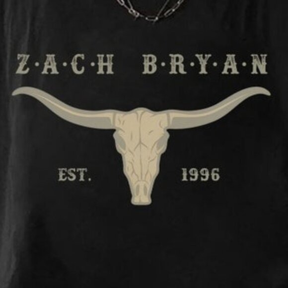 Zach Bryan EST 1996 T-Shirt Country Music Bullhead Graphic Fan Concert Gift 79 - Picture 2 of 6